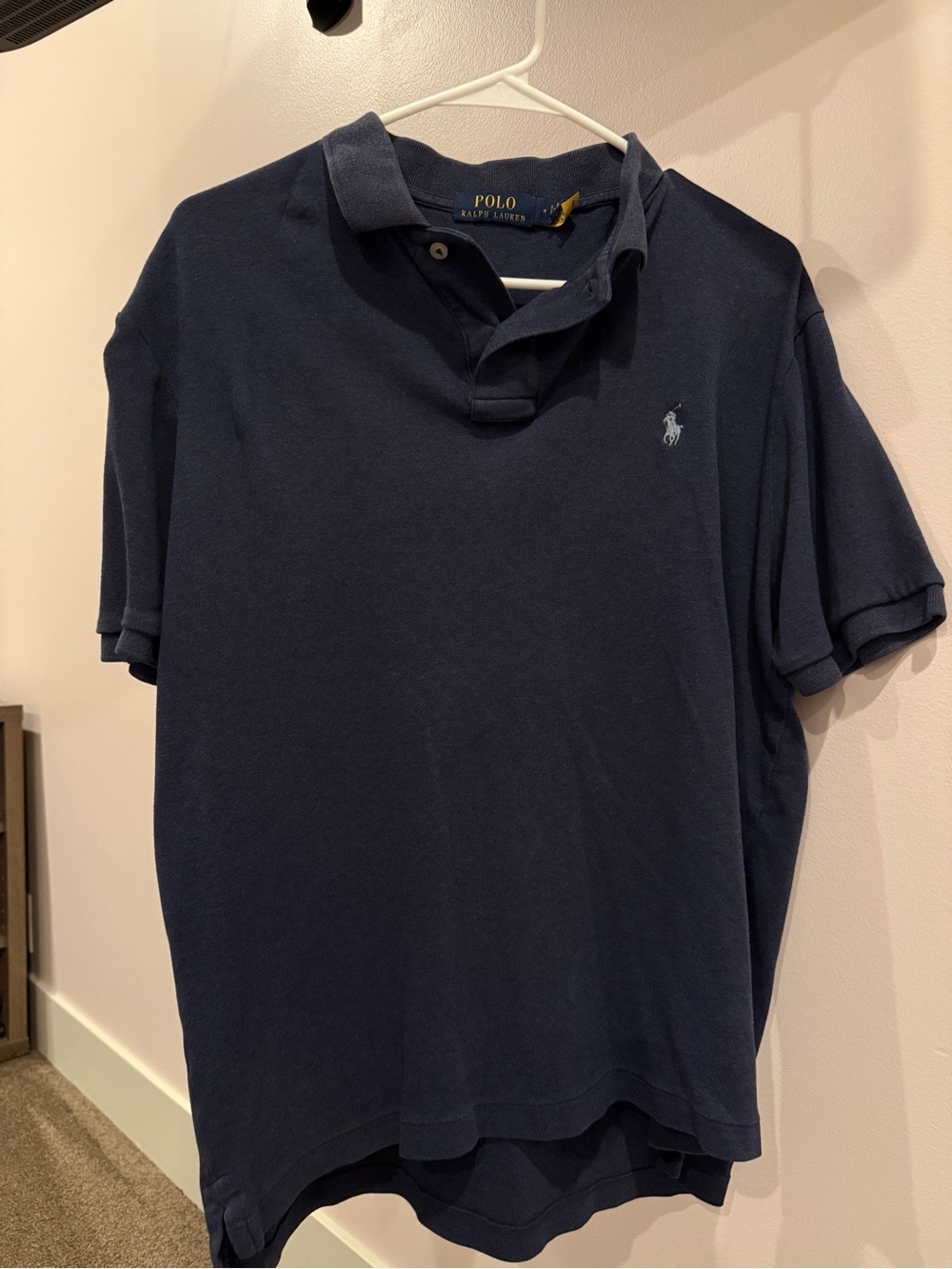 Ralph Lauren Men’s Navy Polo Shirt with Light Blue Pony